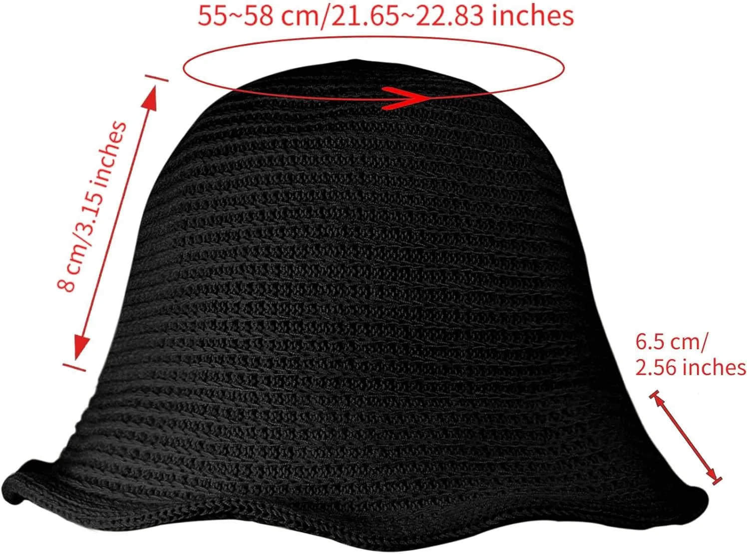 MILAKOO Crochet Bucket Hat Knit Braided Floppy Soild Color Cap for Women Foldable Sun Bowler Hat