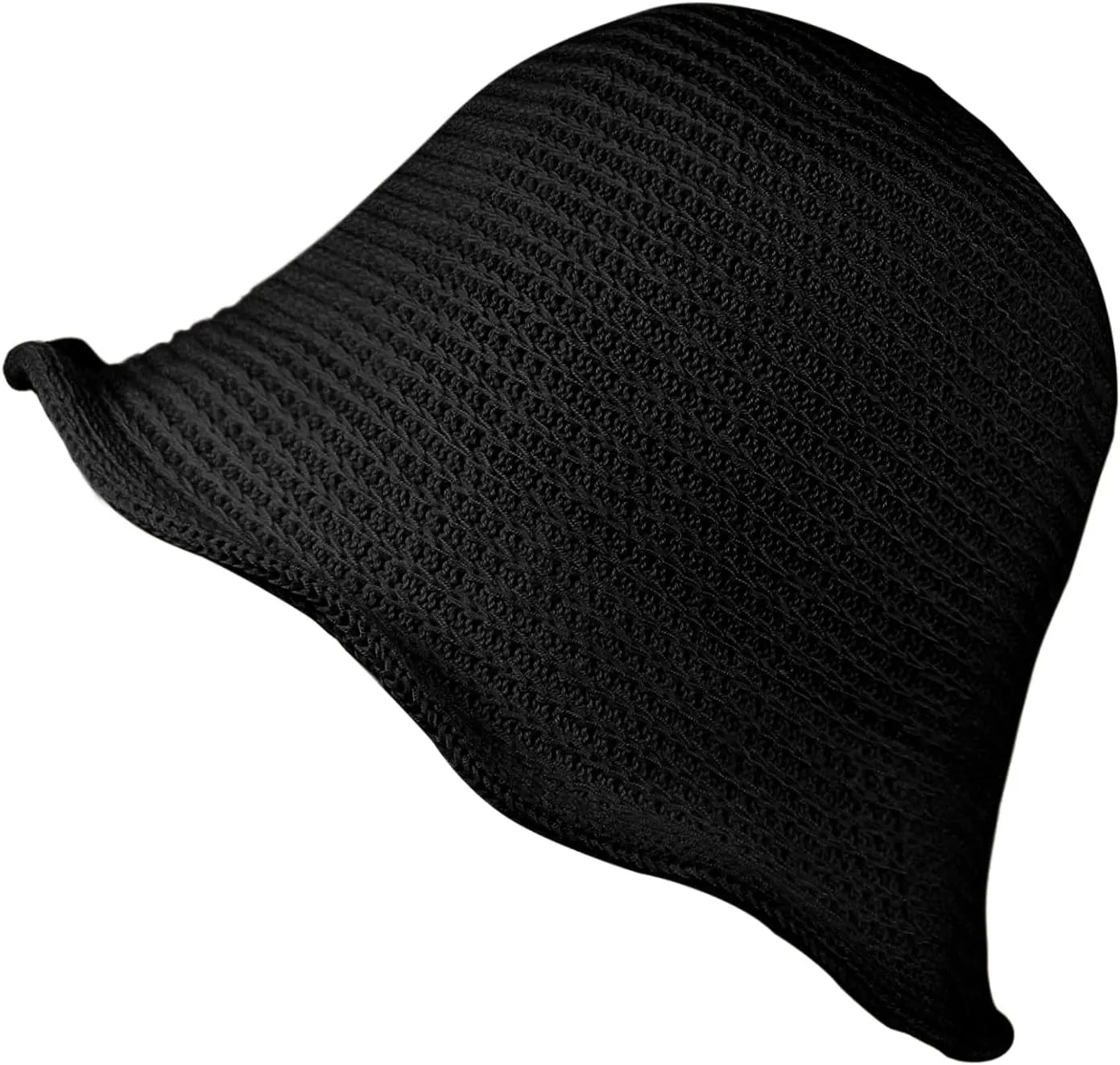 MILAKOO Crochet Bucket Hat Knit Braided Floppy Soild Color Cap for Women Foldable Sun Bowler Hat