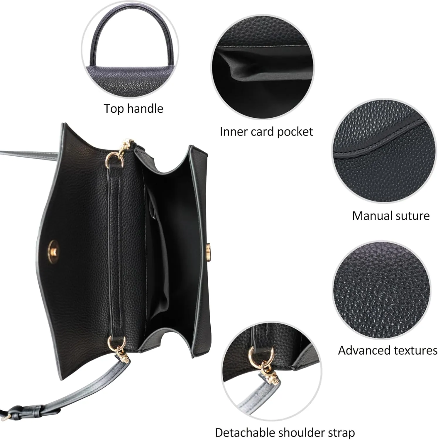 Milisente Women's Evening Bag Bridal Party Clutch Purses Cocktail Prom Handbags with Patent Leather