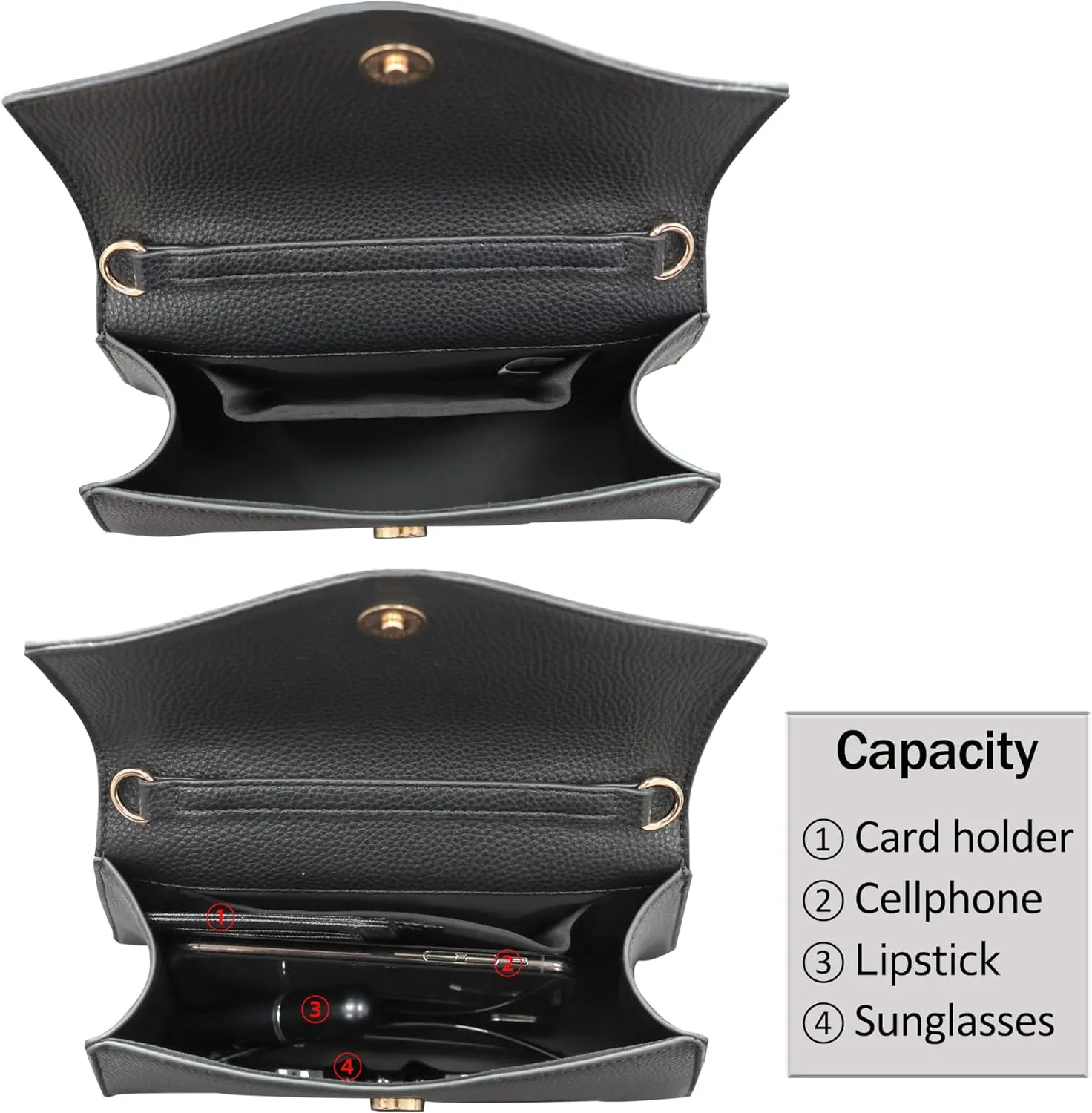 Milisente Women's Evening Bag Bridal Party Clutch Purses Cocktail Prom Handbags with Patent Leather