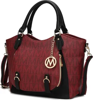 MKF Collection Shoulder Bag for Women, PU Leather Pocketbook Top-Handle Crossbody Purse Tote Satchel Handbag By Mia K