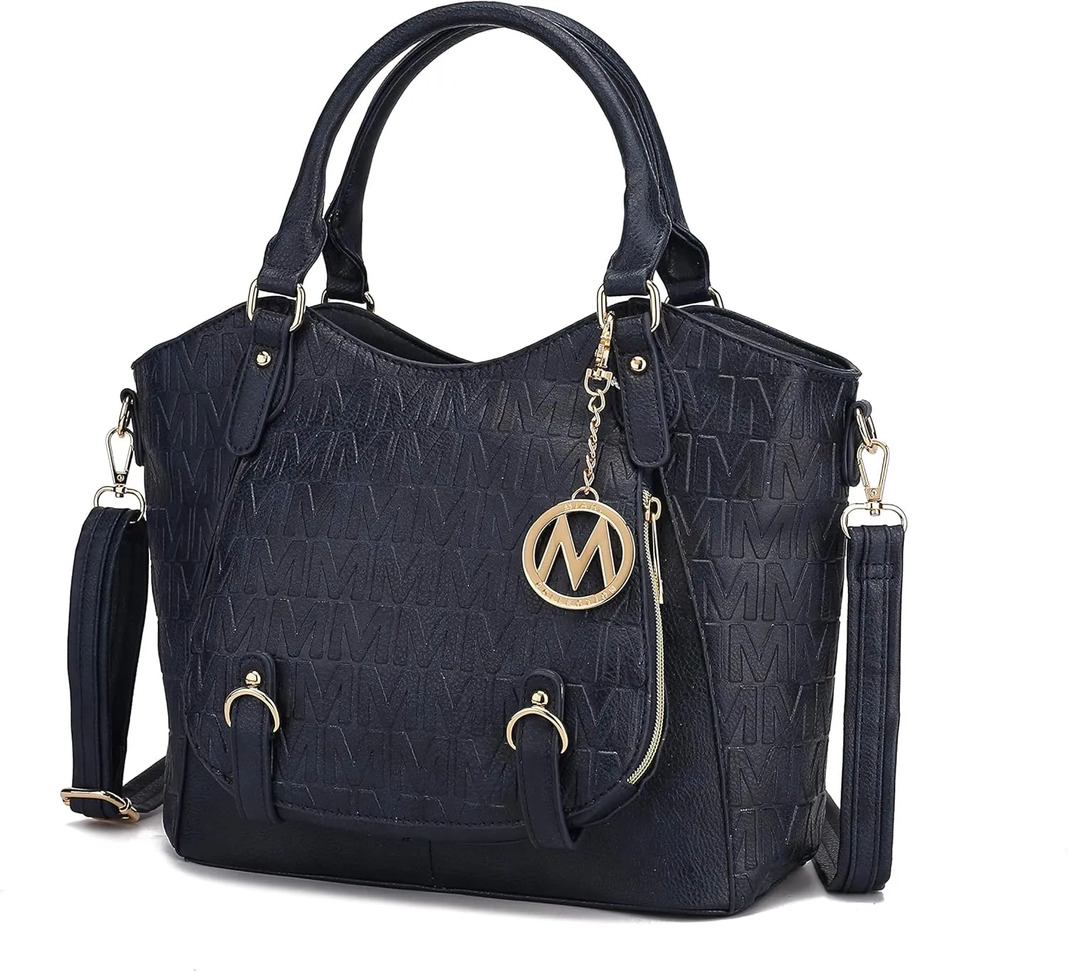 MKF Collection Shoulder Bag for Women, PU Leather Pocketbook Top-Handle Crossbody Purse Tote Satchel Handbag By Mia K