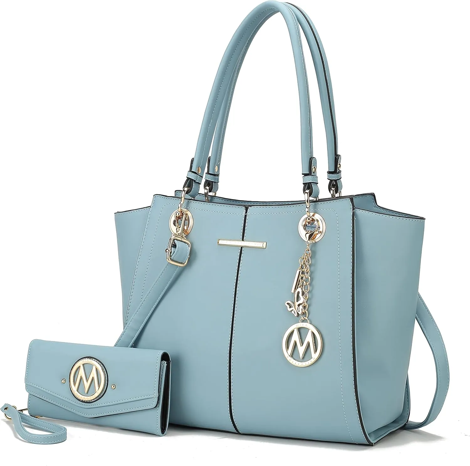 MKF Collection Tote Bag for Women, Vegan Leather Satchel Wristlet wallet Shoulder bag Top-Handle Hobo Purse Handbag by Mia k