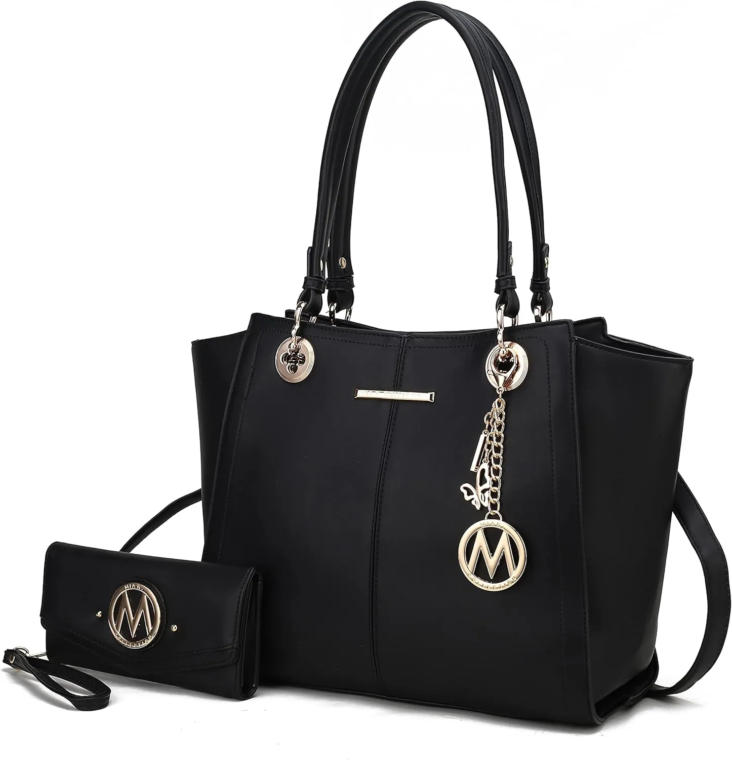 MKF Collection Tote Bag for Women, Vegan Leather Satchel Wristlet wallet Shoulder bag Top-Handle Hobo Purse Handbag by Mia k