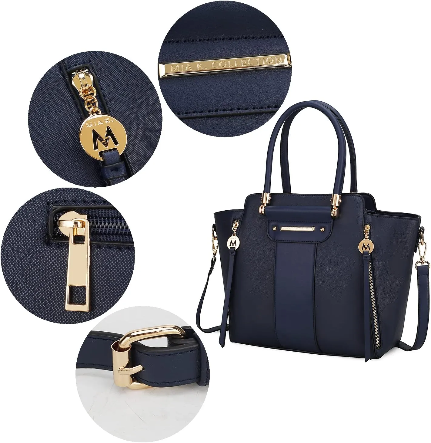 MKF Collection Tote Bag for Women, Vegan Leather Satchel Wristlet wallet Shoulder bag Top-Handle Hobo Purse Handbag by Mia k