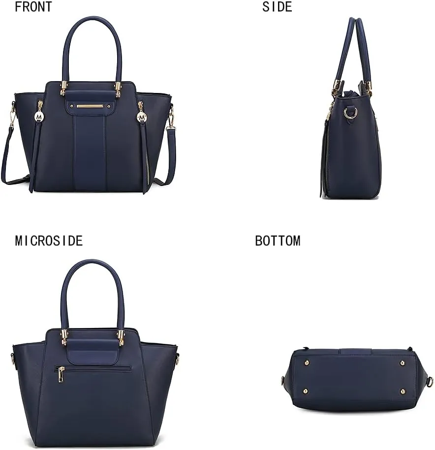 MKF Collection Tote Bag for Women, Vegan Leather Satchel Wristlet wallet Shoulder bag Top-Handle Hobo Purse Handbag by Mia k