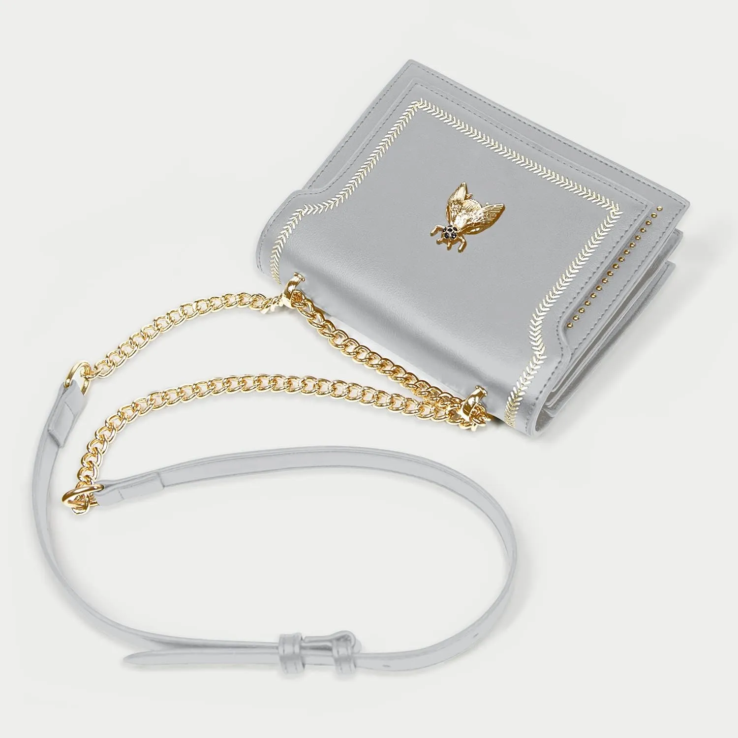NPBAG Small Purse, Crossbody Bag for Women, Clutch Handbag Shoulder Bag with Metal Chain Strap, Designer Trendy Lady Wallet