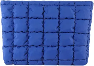 Puffy Quilted Makeup Bag Cosmetic Bags Travel Cute Puffer Solid Toiletry Organizer Pouch Storage Clutch for Women