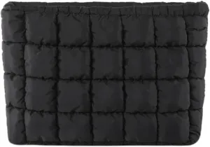 Puffy Quilted Makeup Bag Cosmetic Bags Travel Cute Puffer Solid Toiletry Organizer Pouch Storage Clutch for Women