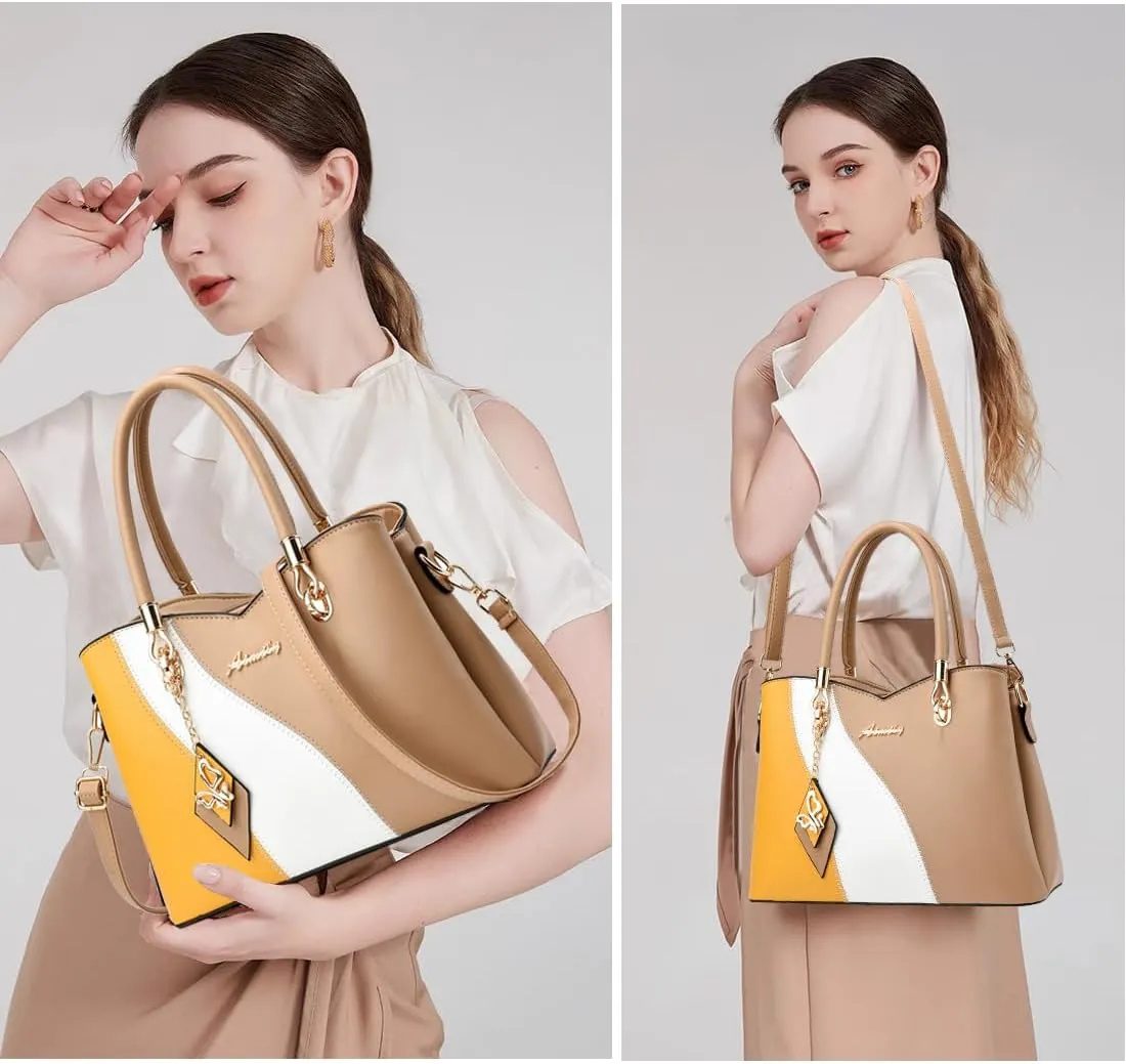 Purses and Handbags for Women Tote PU Leather Ladies Satchel Top Handle Crossbody Shoulder Bag