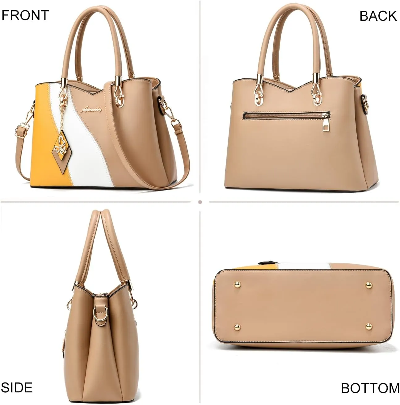 Purses and Handbags for Women Tote PU Leather Ladies Satchel Top Handle Crossbody Shoulder Bag