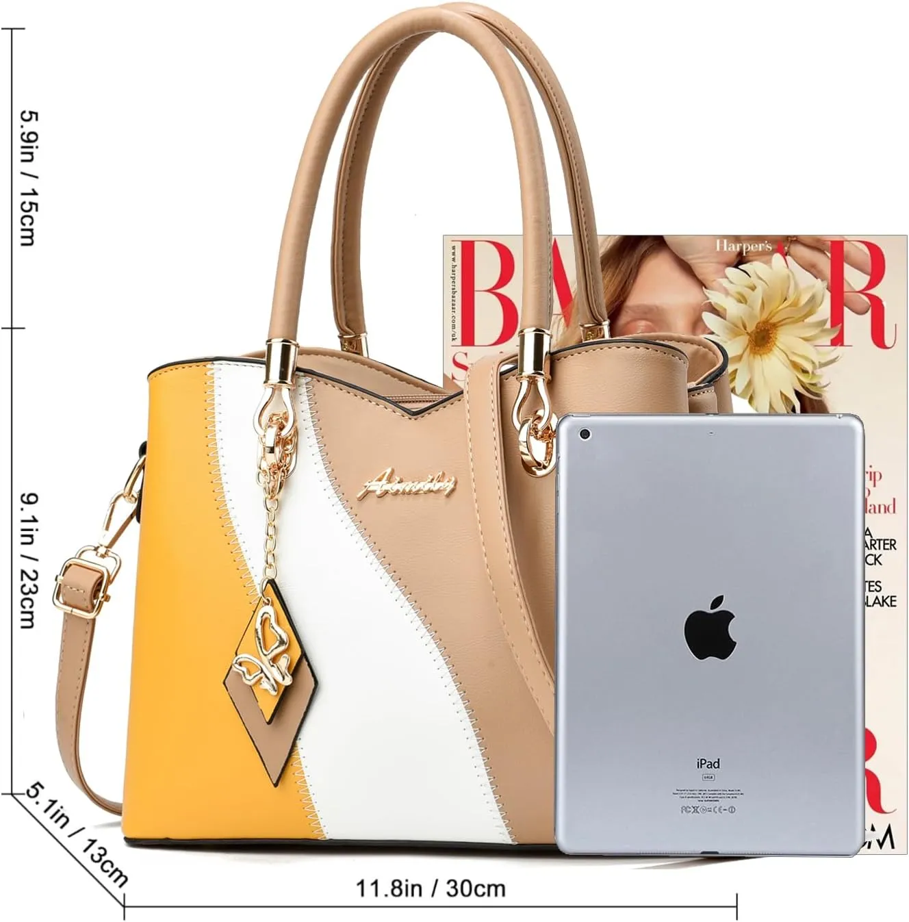 Purses and Handbags for Women Tote PU Leather Ladies Satchel Top Handle Crossbody Shoulder Bag