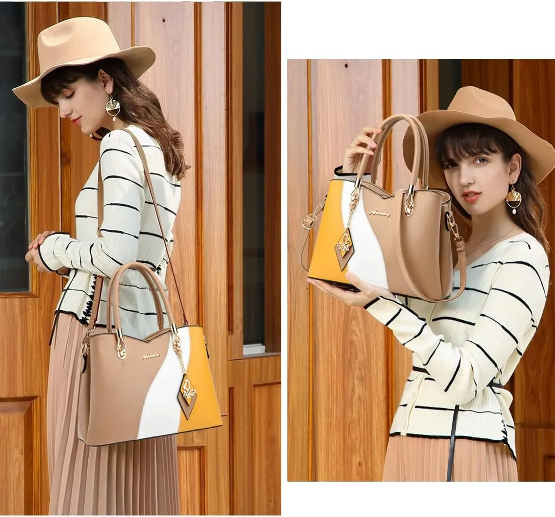 Purses and Handbags for Women Tote PU Leather Ladies Satchel Top Handle Crossbody Shoulder Bag