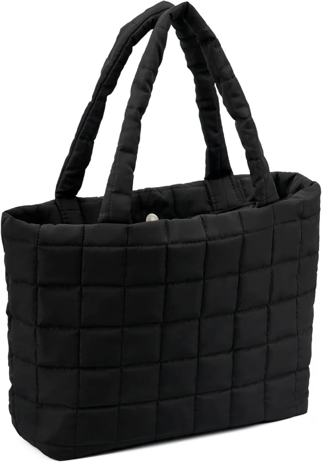 Quilted Tote Bag for Women, Lightweight Carryall Puffer Shoulder Bag Handbag for Travel, Work