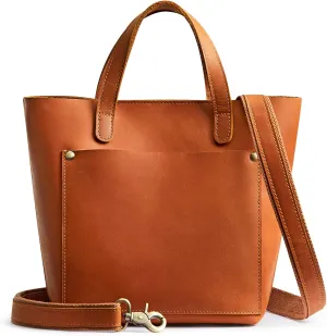 S-ZONE Leather Mini Crossbody Tote Bag Satchel Top-Handle Handbags Shoulder Purses with Inner Pouch