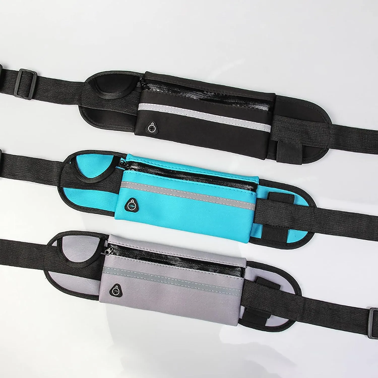 Slim Running Belt, Waterproof Fanny Packs for Women,Phone Holder for Running,Reflective Waist Bag,Runners Belt Pouches for Men,Money Belt,Waist Pack for Camping Workout Travel Running