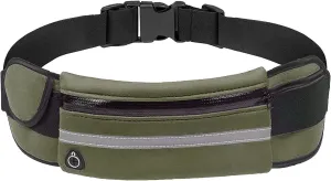 Slim Running Belt, Waterproof Fanny Packs for Women,Phone Holder for Running,Reflective Waist Bag,Runners Belt Pouches for Men,Money Belt,Waist Pack for Camping Workout Travel Running