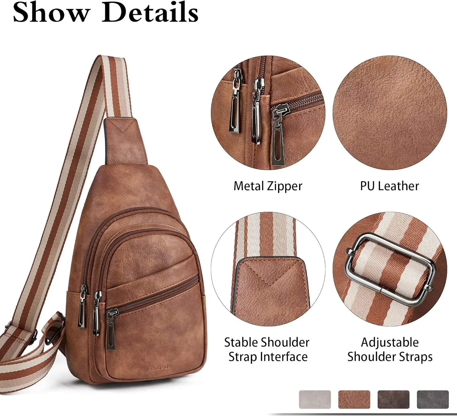 Sling Bag Crossbody Bags for Women Cross Body Fanny Packs Chest Sling Purses for Travel Shopping Leisure Sport