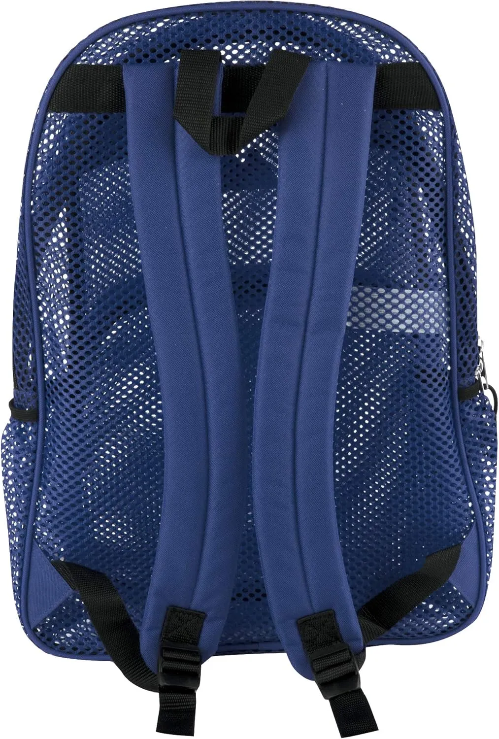 Summit Ridge 24 Pack Mesh Reflective Backpacks Bulk for Kids, School, Beach Bulk Heavy Duty Mesh Backpacks with 4 Pockets (All Blue Pack)