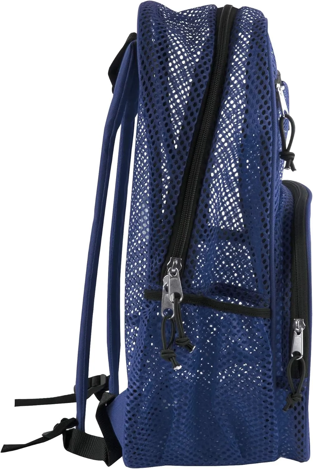Summit Ridge 24 Pack Mesh Reflective Backpacks Bulk for Kids, School, Beach Bulk Heavy Duty Mesh Backpacks with 4 Pockets (All Blue Pack)