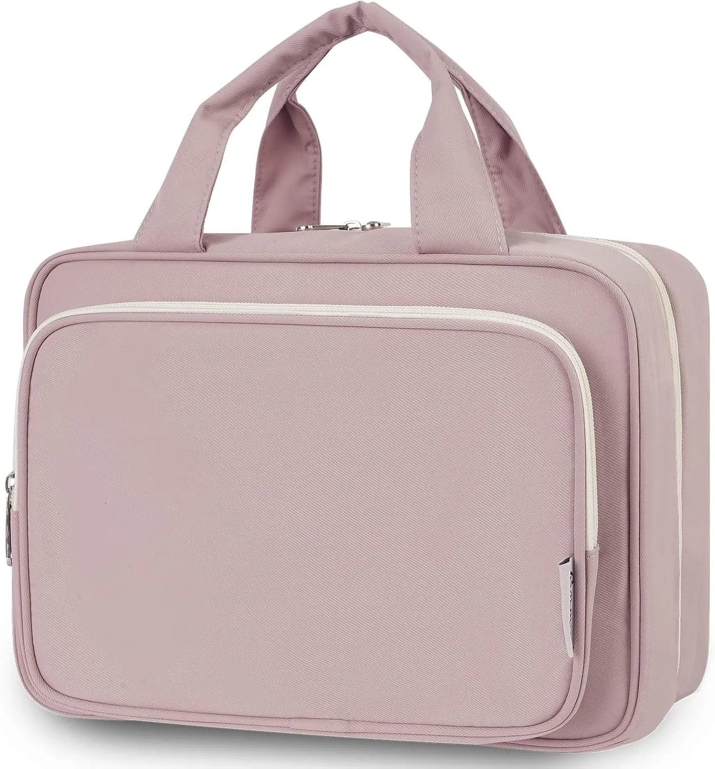 Travel Toiletry Bag for Women Large Hanging Makeup Bag Organizer Toiletries Bag for Full Size Essentials Accessories Cosmetics (Dusty Rose (Large))