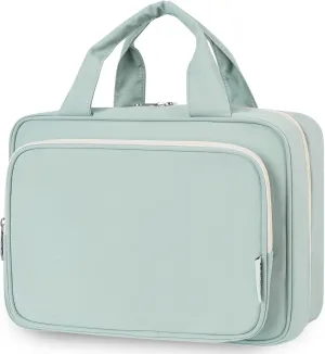 Travel Toiletry Bag for Women Large Hanging Makeup Bag Organizer Toiletries Bag for Full Size Essentials Accessories Cosmetics (Mint Green (Large))