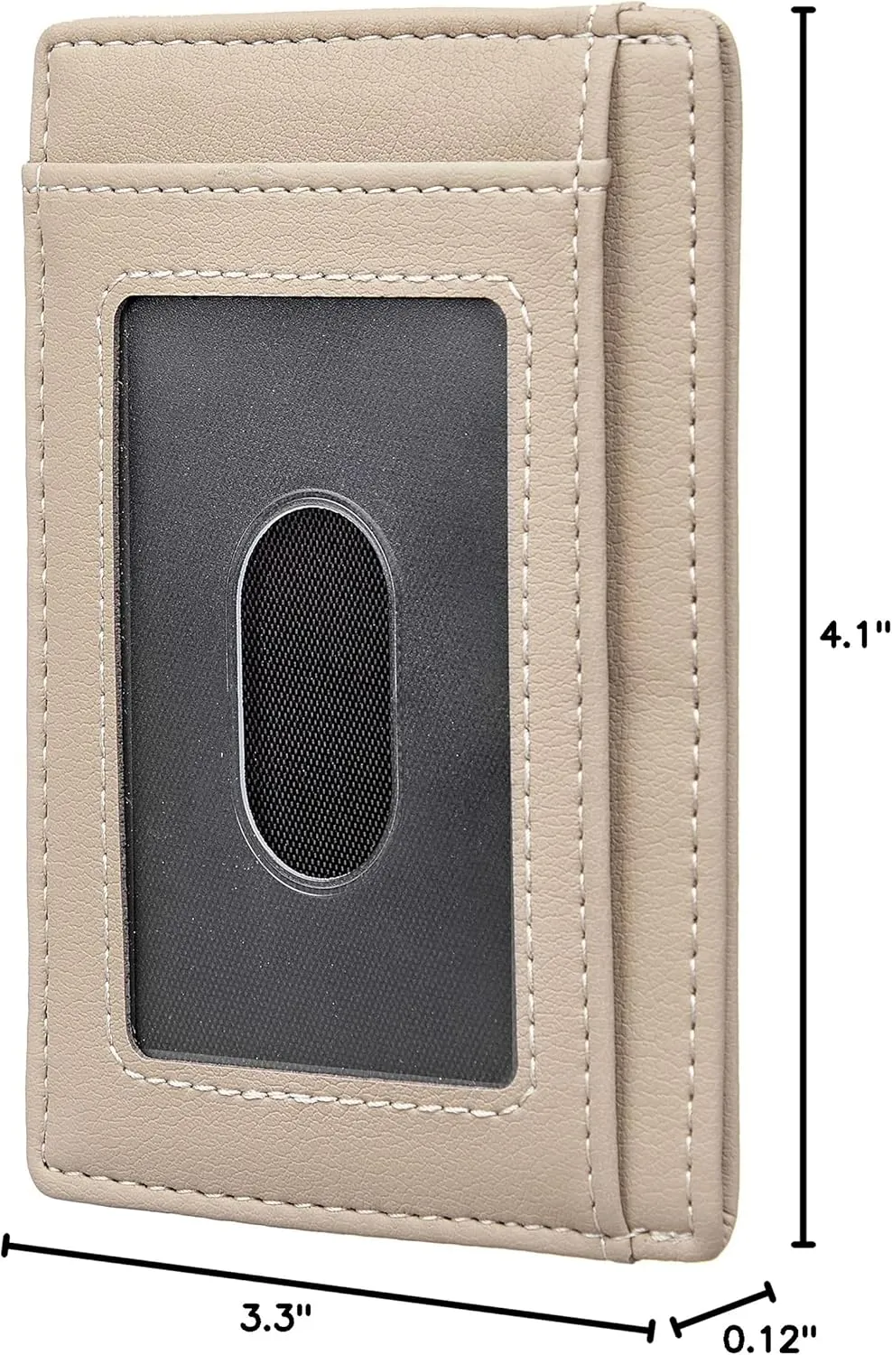 Travelambo Front Pocket Minimalist Leather Slim Wallet RFID Blocking Medium Size