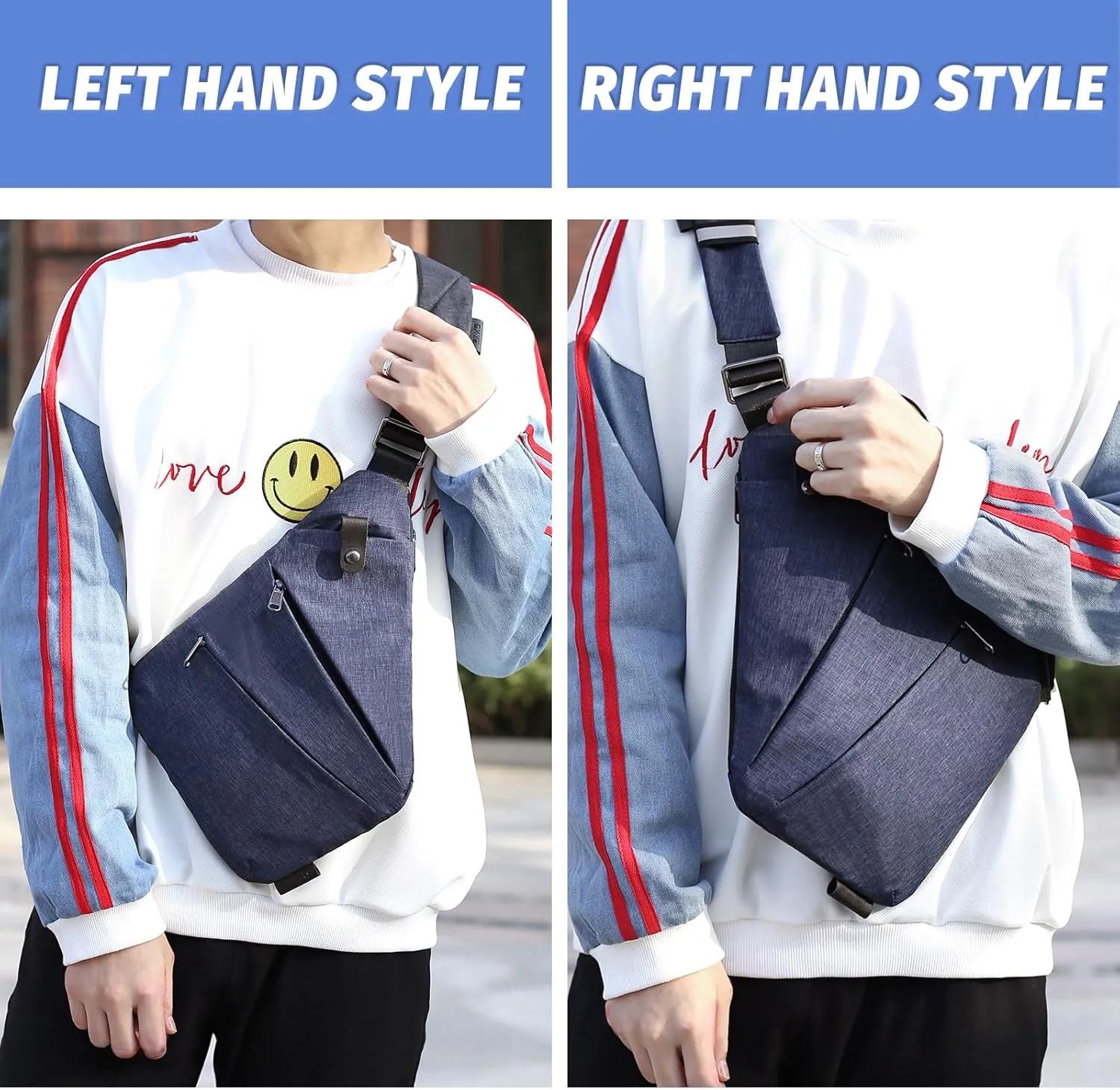 Vipost Anti Theft Crossbody Bags for Women/Men, Multi-Pocket Sling Bag Travel Crossbody Bag for Women with Adjustable Strap