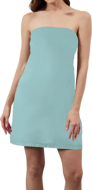 Women Strapless Tube Mini Dress Summer Casual Boho Floral Print Sleeveless Backless Going Out Beach Short Dress