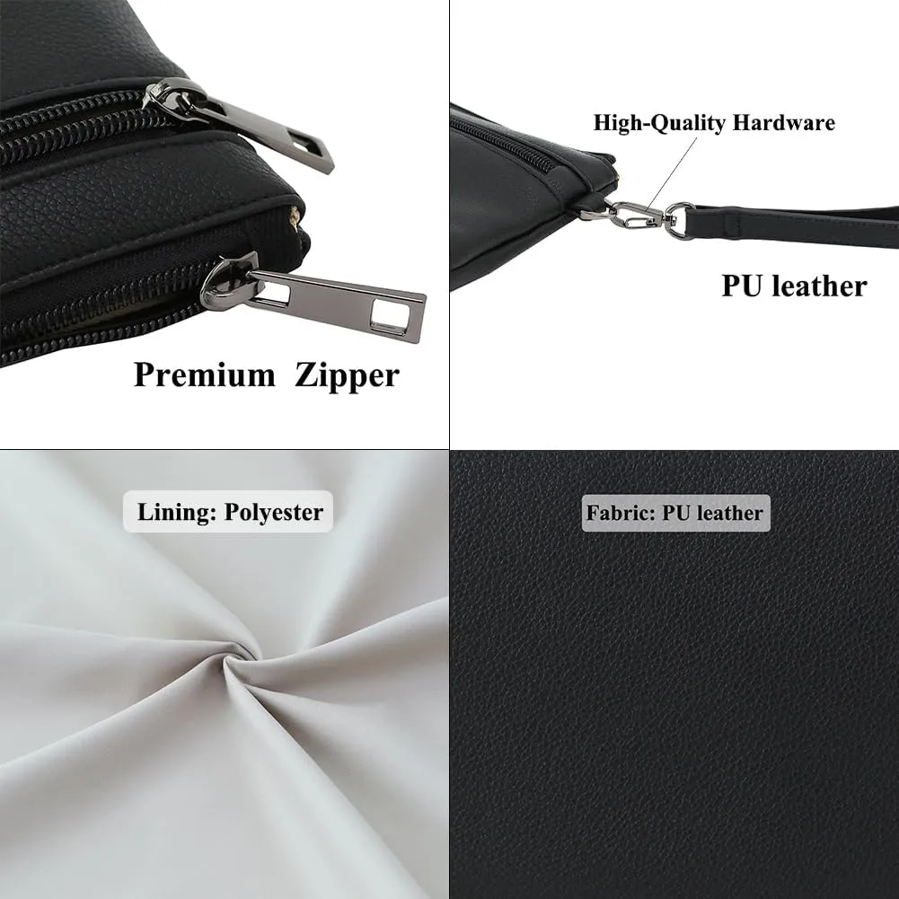 Women Zipper Wristlet Wallet with Coin Pocket