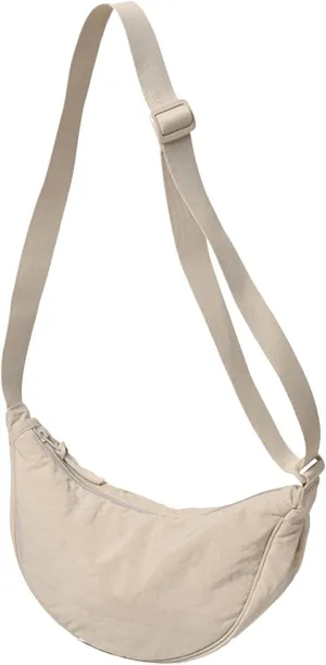Women's Retro Small Size Canvas Shoulder Bag Hippie Boho Crossbody Handbag Hobo, Silver