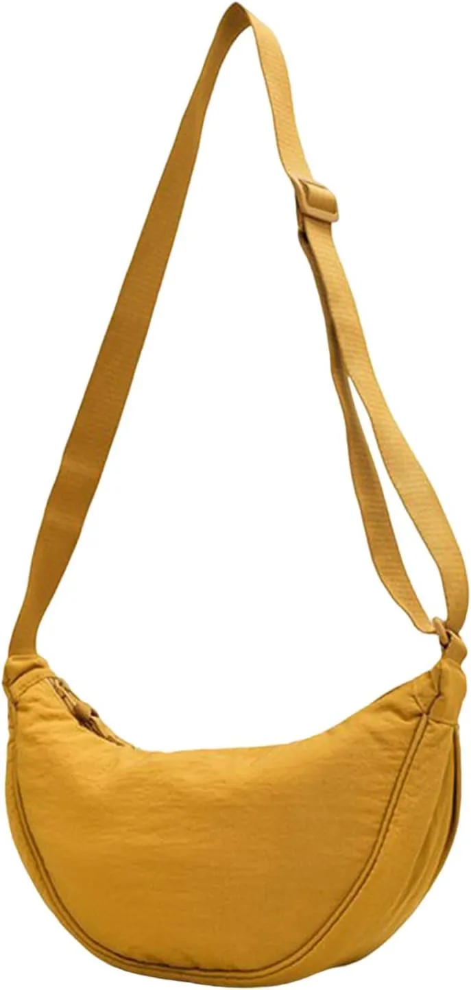 Women's Retro Small Size Canvas Shoulder Bag Hippie Boho Crossbody Handbag Hobo, Silver