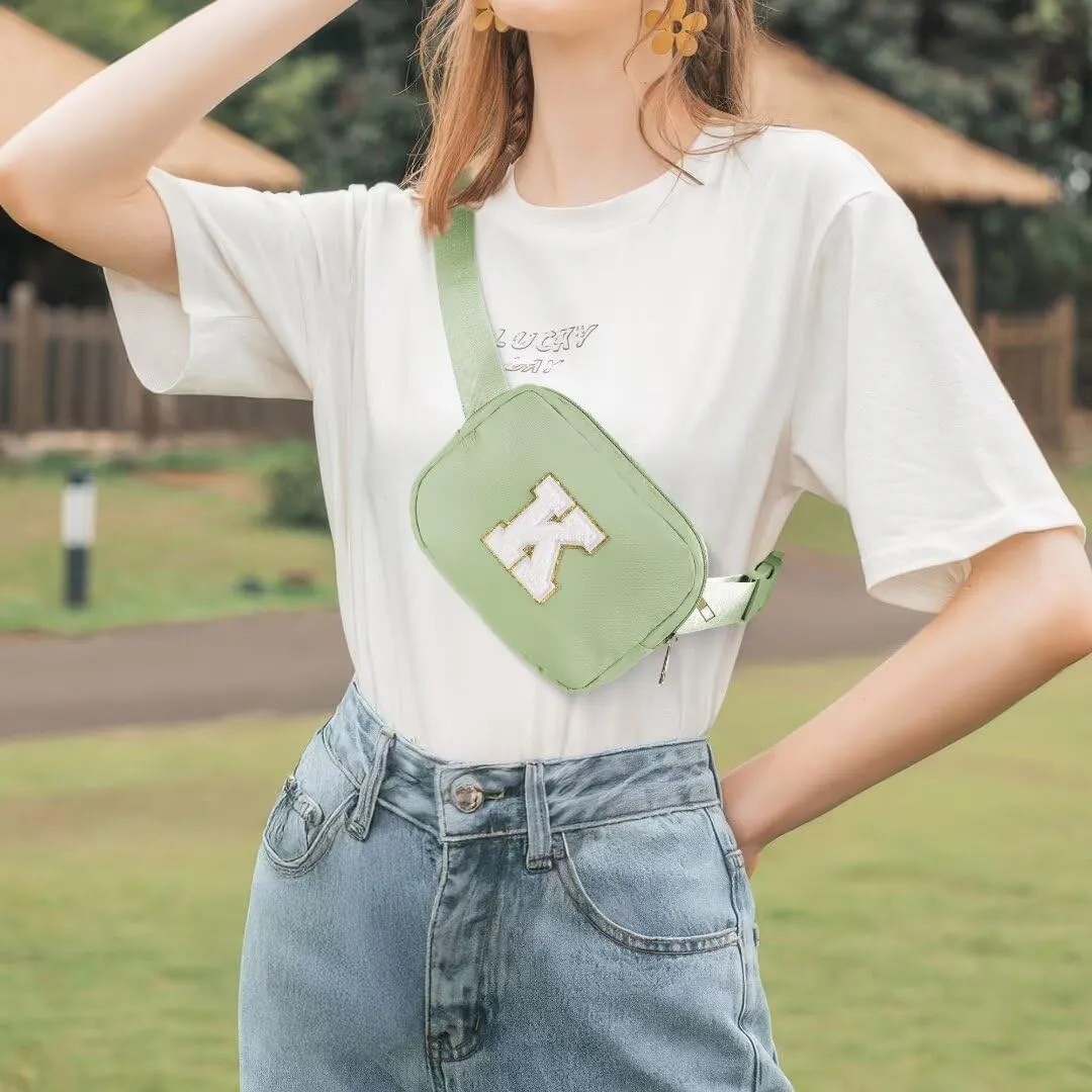 YOOLIFE Birthday Gifts for Women - 30th 40th 50th 60th 70th Birthday Gifts for Mom Daughter Her Friend Sister Girlfriend, Personalized Gifts Christmas Gifts, Initial Belt Bag Crossbody Bags, Green S